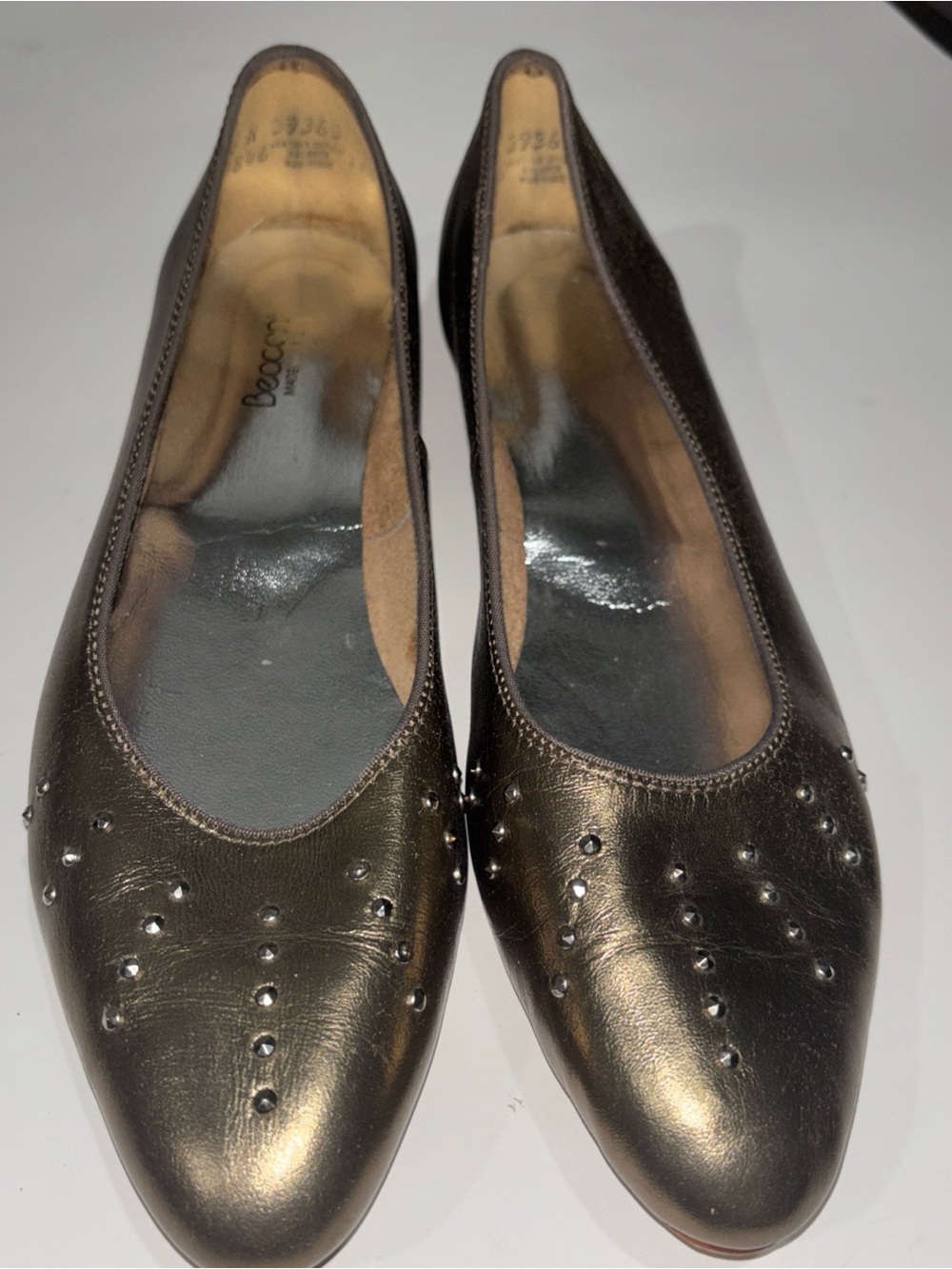 Beacon Metallic Bronze Studded Ballet Flats